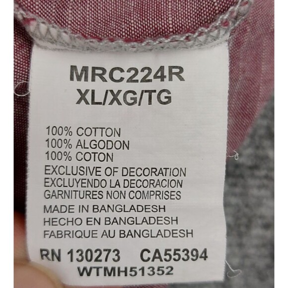 Rock 47 Men's Size X-Large Red Western Shirt Embroidered Pearl Snap Wrangler - Picture 7 of 7